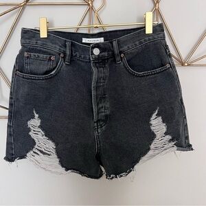 PacSun Charcoal Distressed Jean Shorts